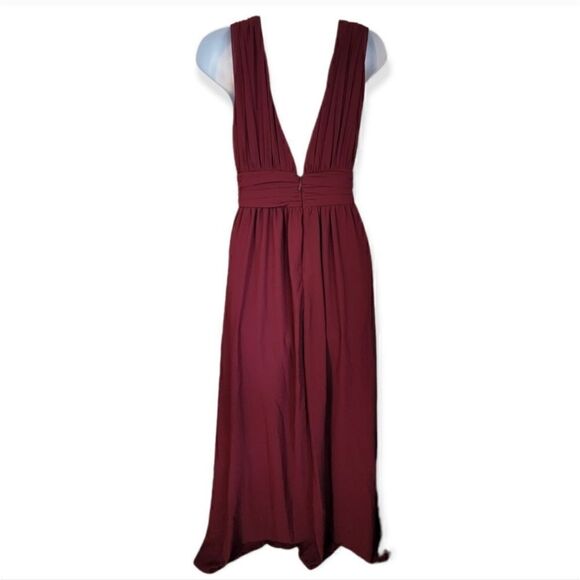 Lulu's Burgundy Maxi Dress - Picture 3 of 5